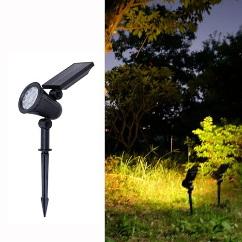 ZVO Solarlampen für Außen Garten, 36 LED Solarstrahler Solarleuchten Gartenleuchten IP65 Wasserdicht 2 Helligkeitsmodi Flutlichter Wandleuchte Outdoor für Aussen Garage Eingang (Warmweiß)