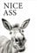 Esel Nice A**, Poster A4 ohne Rahmen, Toilette Badezimmer Deko, Wand-Deko Bilder Lustiges Geschenk