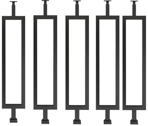 Baluster Spindelpfosten 1 2 5 Stück Treppengeländerspindeln, Moderne Geländerstäbe für Treppenhaus Innen Rechteckiges Handlaufgeländer Geländer für Einkaufszentrum Außenbereich Loft, Baluster Spindeln