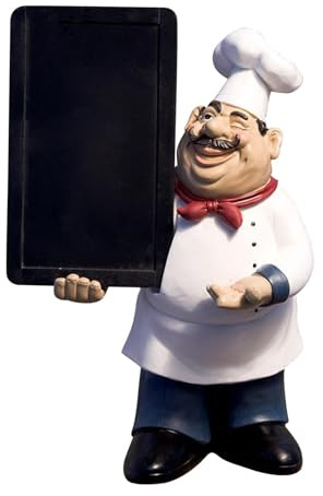 MagiDeal Chef-Figur, Chef-Skulptur, niedliches Koch-Koch-Ornament, Chef-Deko-Statue für Tisch-Theken-Shop-Dekor, Küchendekorationen