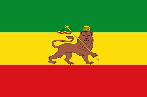 magFlags Drapeau Large Ethiopia 1897–1974 | Ethiopian Empire with the Lion of Judah in the center | Dell Impero d Etiopia con al centro il Leone di Giuda | drapeau paysage | 1.35m² |