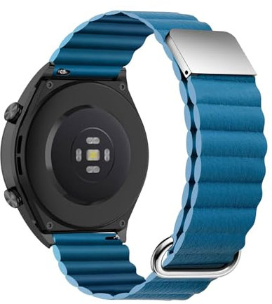 KUWAI Band für Xiaomi Watch S2 Lederarmband, Weich Silikon Leder Magnete Armband für Xiaomi Watch S2 Armbänder für Herren Damen Ersatzband mit Xiaomi Watch S2 (E)
