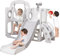 Sinbide Toboggan Enfant avec Balançoire et Panier de Basketball Aire de Jeux d'extérieur et l'intérieur pour Enfant Toboggan Bebe avec Télescope Cadeau Noël Anniversaire pour Les Enfants