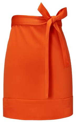 Futuhada Taillenschürze mit Taschen für Männer Frauen, Vorbinder Kellner Schürze, Kurze Halbe Schürze, Kellnerschürze Küchenschürze Kochschürze für Küche Chef Café Restaurant Bar Bistro (Orange)