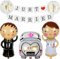 Conruich Brautpaar Folienballon, Ballon Mr and Mrs Hochzeit Dekoration, Just Married Folienballon, Hochzeitsauto Helium Ballon Brautpaar Herz Luftballon für Heiratsantrag Standesamt Verlobung Hochzeit