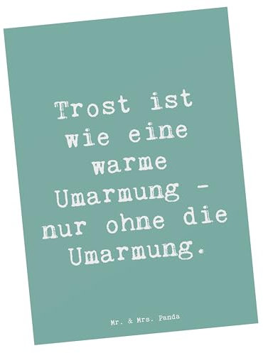 Mr. & Mrs. Panda Postkarte Spruch Trost Umarmung - Geschenk, Nähe, Geschenkkarte, Stimmungsvolle Designs, handgemacht, Liebe, Einladungskarte,