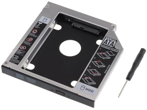 chenyang Universelles 9,5mm SATA zu SATA Zweit SSD HDD Festplatten Caddy Upgrade Erweiterungsadapterfachgehäuse für den optischen Laufwerkssteckplatz des Laptops