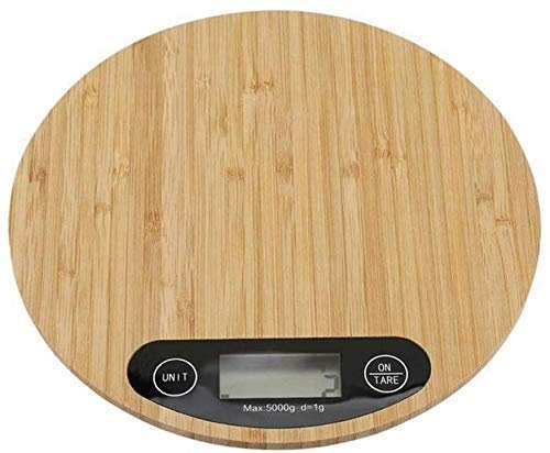 CHFYIJYHM Balances électroniques Balance de Cuisine numérique, Balance de Cuisine en Bambou en Bois