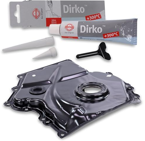 BESTPRICE Deckel Steuergehäuse mit Wellendichtring Kurbelwelle inkl. Dichtstoff Kompatibel mit A udi, KTM X-Bow, SEAT, SKODA, VW AMAROK, BEETLE, EOS, GOLF, J ETTA, PASSAT, SCIROCCO, SHARAN, TIGUAN