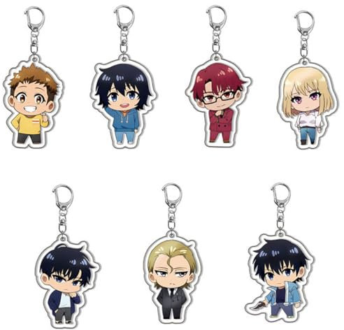 SUJEBRAN 7 Solo Levelings Schlüsselanhänger Anime Figur Key Chain Kollektionen Niedliche Tasche Charms