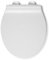 Croydex Orta Slimline WC-Sitz mit Absenkautomatik, Schnellentriegelungsknopf für einfache Reinigung und verstellbare Scharniere mit Befestigungsmaterial oben und unten, antibakteriell behandelter