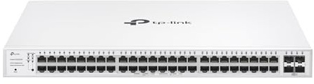 TP-Link Festa FS352GP - 52-Port Gigabit PoE plus Switch, 48 PoE Ports, 384W, Cloud Management, QoS, Security, optimal for High-Demand Enterprise Networks