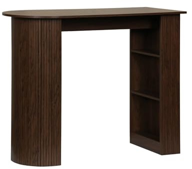 Alice's Garden sweeek - Bar-Tisch, hoher Küchentisch aus Holzdekor mit Stauraum, 3 Ablagen, 120 x 55 x 100 cm - Wallis