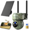 4G LTE Camera Exterieur Solaire Chasse: 2K Camera Surveillance sans Fil Carte Sim - 360° PTZ Caméra sur Batterie - Vision Nocturne Couleur Détection Humaine IP66