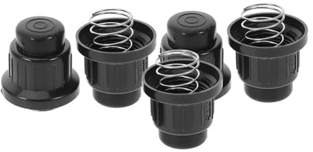 ROMISBABA 5Stücke Zündkappen für Gasgrills Robuste Herdknöpfe mit Federmechanismus zur Einfachen Steuerung für Garten Gasheizungen und Outdoor Aktivitäten