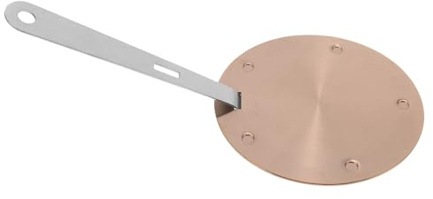 SAFIGLE Hitzeverteilerplatte Edelstahl Induktionskochfeld Adapter für Gasherd Warmhalteplatte Roségold 16cm Multifunktional für Espressomaschinen und Kleines Kochgeschirr