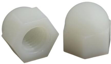 2-50PCS Nylon Acorn Cap Hutmuttern Weiß/Schwarz Kunststoff Sechskant Sechskantmutter M3 M4 M5 M6 M8 M10 M12 M14 M16 M18 M20 for Isolierung(White,M10 (10pcs))