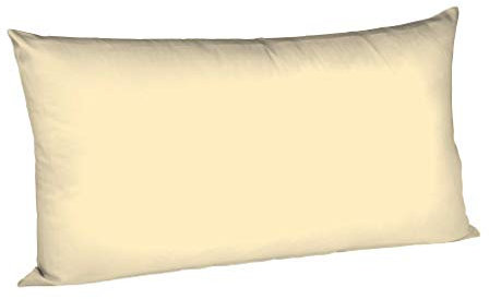 fleuresse 9200 Colours Interlock Jersey Kissenbezug aus 100% Baumwolle, Oekotex Standard 100, 40 x 80 cm, vanille