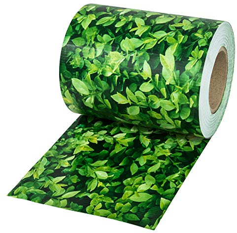 tectake® Rotolo Recinzione PVC 19 cm, Clip Montaggio, Resistente UV, Facile Installazione, Protezione Intemperie, Antistrappo, Frangivista Balcone, Paravento da Esterno - 70 m, Effetto Prato Verde