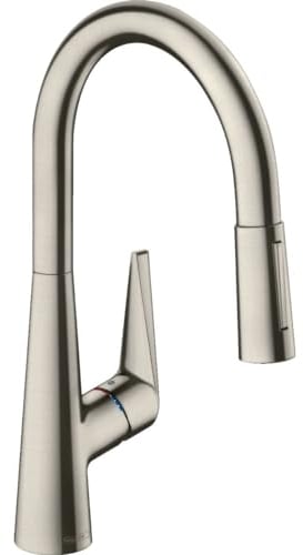 hansgrohe Talis S Einhebel-Küchenarmatur, Komfort-Höhe 220 mm, Edelstahl Finish