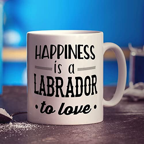 Happiness is a Labrador to Love Mug - 11oz Ceramic Cup