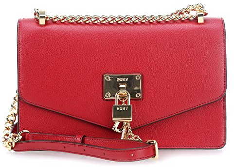 DKNY Damen Lg Umhängetasche, Hellrot/Gold Elissa Large