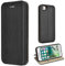 Leaum Handyhülle für iPhone SE 2022 Hülle, iPhone SE 2020 Hülle, iPhone 7 Hülle, iPhone 8 Lederhülle Flip Case Schutzhülle für Apple iPhone 7/8/SE2/SE3 Leder (Schwarz)