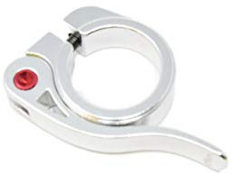 Snafu QUICK RELEASE BMX or MTB RACE SEAT CLAMP 31.8mm FORGED ALLOY STAINLESS STEEL BOLT SILVER
