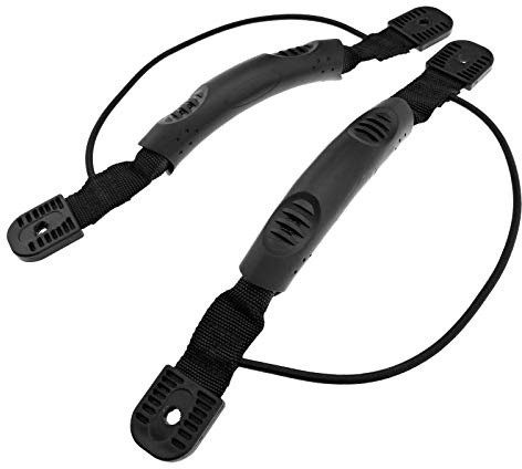 OTOTEC 2 Piezas de un Solo Agujero Negro Kayak Canoa Barco Soporte Lateral Asas de Transporte con Tuerca Tornillos arandela para Instalar Arco Stern Lateral