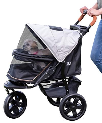 Pet Gear AT3 Haustier-Kinderwagen ohne Reißverschluss, Summit Grey