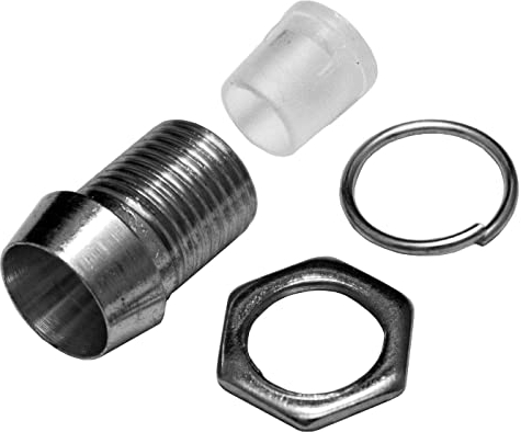 10x LED Fassung Halter 5mm Metall Chrom Schraub Sockel + Isolator