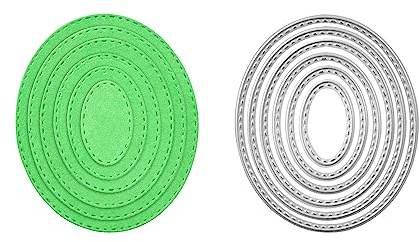 Stanzenshop Stanzschablone Sechs ovale Kreise, Stanzschablonen Rahmen, Stanzformen, Schablonen, Scrapbooking, Kartenherstellung, DIY, Prägeschablonen