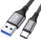 RAVIAD USB C Kabel 1M, USB C Ladekabel, USB 3.0 & QC 3.0 Schnellladekabel USB C Ladekabel, Datenkabel USB-C Kompatibel für iPhone 15 Pro Max, Samsung Galaxy S24 S23 S22 S21 S20 Note 10, Huawei P60