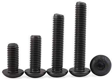 Dreneco Socket Viti a Testa Rotonda, Bullone a Brugola a Testa Bombata in Acciaio Carbonio Vite Macchine, M8×10mm,10 pz