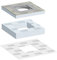 LUX ELEMENTS Duschablaufelement TUB-MQ SET I Hartschaum-Duschbodenelement 30 x 30 x 3cm für den Einbau in Estrich I Eingebauter Bodenablauf-Aufnahmerahmen + loser Dichtmanschette