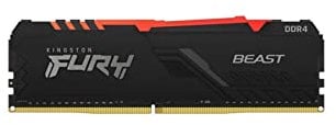 Kingston FURY Beast RGB 8GB 3600MT/s DDR4 CL17 Memoria Gaming Kit per Computer Fissi Modulo Singolo KF436C17BBA/8