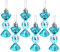 Christmas Concepts® Packung mit 6-8cm Mini-Kugeln in süßer Form – Glänzend & Glitzerverziert – Christbaumschmuck (Türkis)