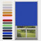 Electric Blue Blackout Roller Blind Metal Fittings Trimmable UV Protection Thermal Properties Premium Fabric Home Office Bedroom Kids Room Child Safe Easy Fit Blue 60cm Width x 160cm Drop