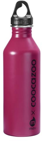 coocazoo Edelstahl-Trinkflasche, Berry, Drehverschluss, aus Edelstahl, ohne Weichmacher, geschmacksneutral, für kohlensäurehaltige Getränke geeignet, recyclebar, 0,75L