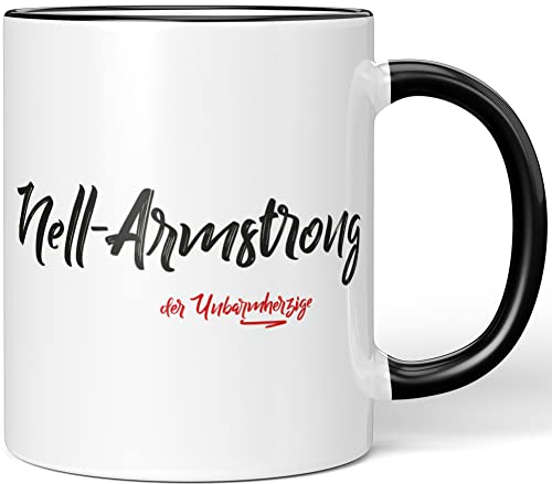 JUNIWORDS Tasse, Nell-Armstrong, der Unbarmherzige, Schwarz (5276973)