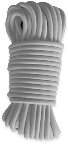 Elastisches Gummiseil Grau 30 Meter - Qualität PRO TECPLAST 9SW - Spannseil für Planen mit einem Durchmesser von 9 mm