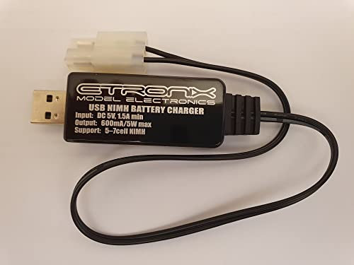 Etronix 600ma USB Charger for 6 to 8.4v (7.2v) NiMH Battery w/Tamiya Connector