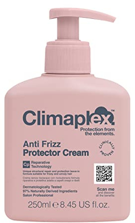 Climaplex Anti Frizz Protector Cream - Shields from Heat and UV Damage - Promotes Healthy Scalp - Soothes and Improves Shine - Leaves Hair Silky Smooth - Vegan Friendly and Cruelty Free - 8.45 oz