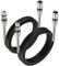 NUOSIYA 3M XLR Cable, 2 Pack 10ft Metal Spring SR Design Balanced Microphone XLR Male to Female Extension Cable for Studio Recorder, Mic, Mixer, Speaker System, Phantom Power