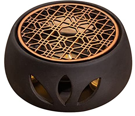 PRATYAHARA Ceramic Teapot Warmer Holder Base Tea Warmer Insulation Base Tea Coffee Water Warmer Hollow Candle Heating Base Holder C