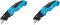 OX Tools P224301 Pro Heavy Duty Fixed Blade Folding Knife, Blue/Black (Pack of 2)