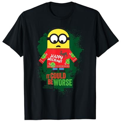 Minions Ugly Sweater Happy Holidays T-Shirt
