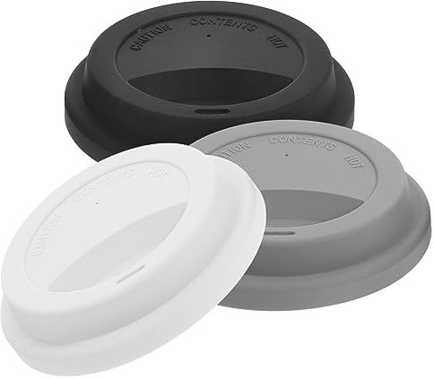 Zerodeko 3piezas Tapas De Silicona Para Tazas Redondas Para Sellar Tazas De y Vidrio Hogar y Uso Diario
