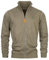 Indicode Herren INYanic Sweatjacke mit Stehkragen | Cardigan Herrenjacke Sweater Männer Army XL