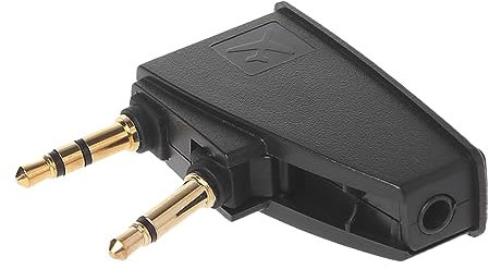 Airplane Airline Flight Stereo Headphone 3.5mm Adapter ForQC45 QC35 QC3 QC25 QC20 Earphone Airline Adapter Airline Adapter